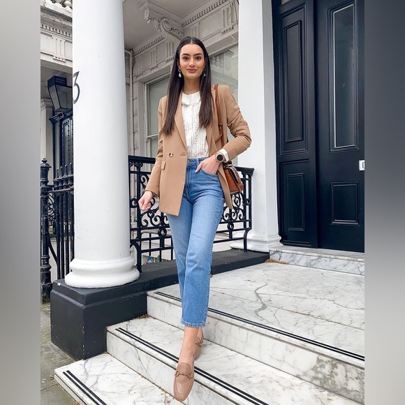 Pas De Rouge Marta Nude Woven Leather Loafers w Lug Sole - Picture 16 of 17